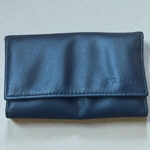 Authentic Prada Black Saffiano Leather Bi-Fold Keyholder
